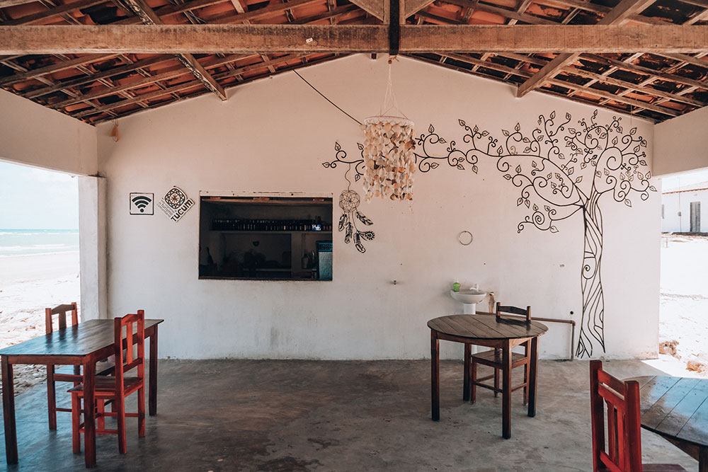 Restaurante das Mulheres. Empreendimento criado pelo grupo de mulheres de Caetanos de Cima como forma de geração de renda para as mulheres da comunidade.